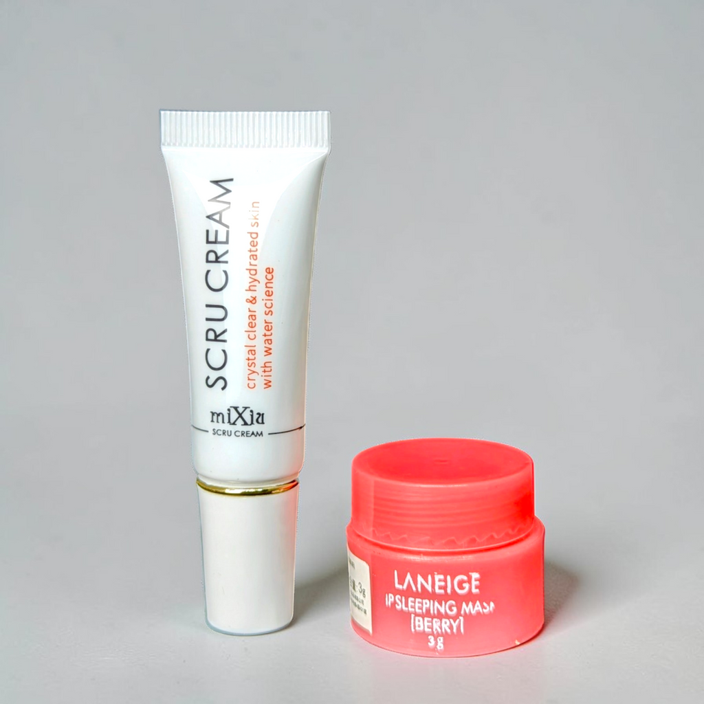 Lip Care Combo Set (Scru Cream Lip Scrub 15gm + Laneige Lip Mask (3gm)